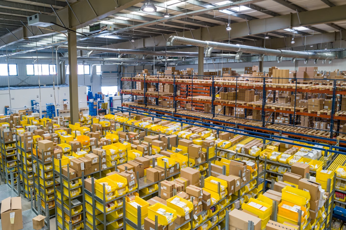 Modern logistics warehouse and transportation operations